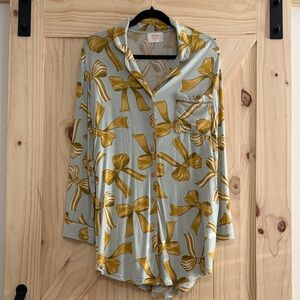 In My Sundays - Gold Bow Sleep Dress - Size S